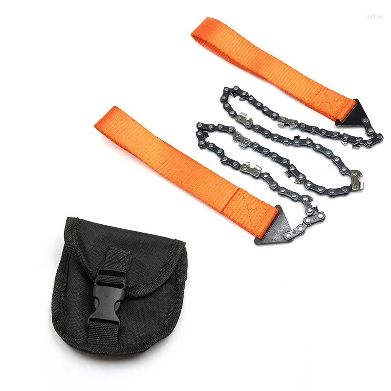 Portable Survival Chain Saw Chainsaws Emergency Camping Hiking Tool Pocket Hand Pouch Outdoor 2 Colors