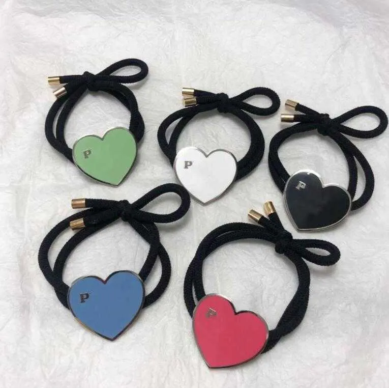 Women Designer Letter Hair Rubber Band Bowknot Candy Color Elastic Headband Girl Ponytail Holder Luxury Hairs Accessories