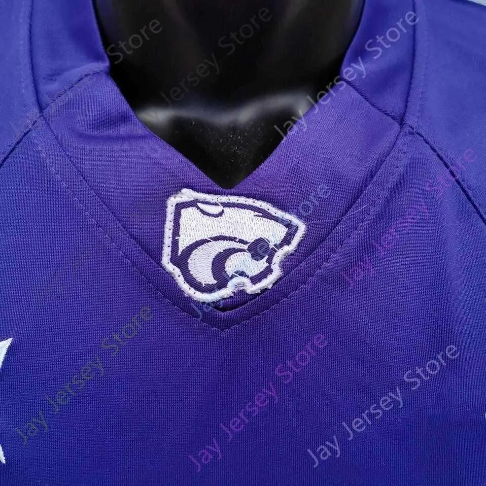 2020 New NCAA Kansas State Wildcats KSU Jerseys 21 Wykeen Gill Jr Football Jersey College Purple Size Youth Adult All Stitched