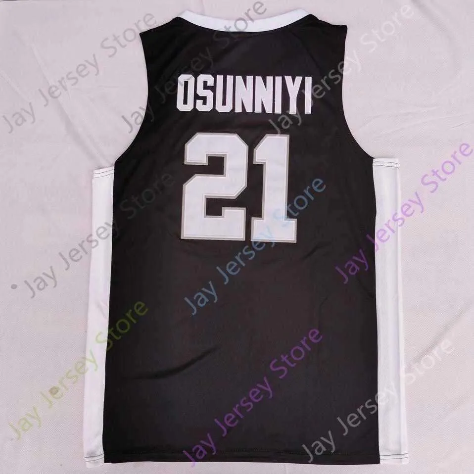 2020 New NCAA College St. Bonaventure Bona Bonnies Jerseys 21 Osun Osunniyi Basketball Jersey Black All Stitched