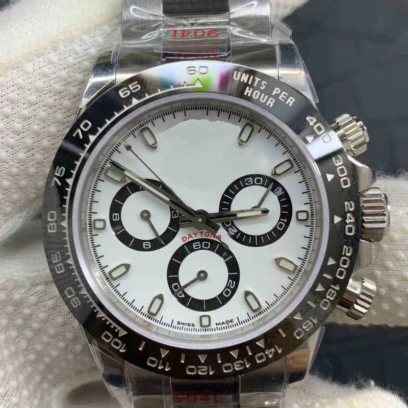 Cronografo SUPERCLONE Cronografo da uomo Ditongna Panda Six Needle Cronometraggio multifunzionale Orologio meccanico completamente automatico con cinturino in acciaio