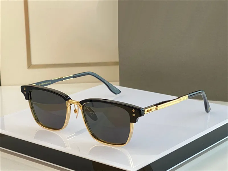Nya modedesign solglasögon statsman-sex fyrkantig ram Klassisk form enkel och mångsidig stil avancerad utomhus UV400-skyddsglasögon