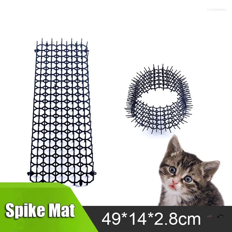 Trasportini per gatti Giardinaggio Scat Mat Repellente Anti-Gatto Strisce Punte Cinghie Deterrente Tenere lontano il cane Scavare Forniture per animali domestici 49 14 2,8 cm