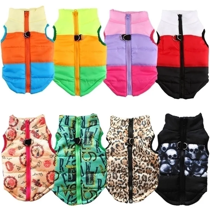 Dog Apparel Warm Clothes For Small Windproof Winter Pet Coat Jacket Padded Puppy Outfit Vest Yorkie Chihuahua 35 220922