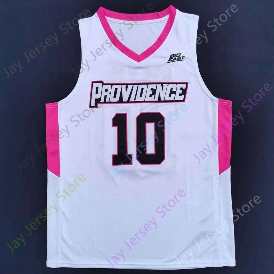 2020 New NCAA Providence Friars Jerseys 10 Reeves College Basketball Jersey White Black All Stitched Size Youth Adult