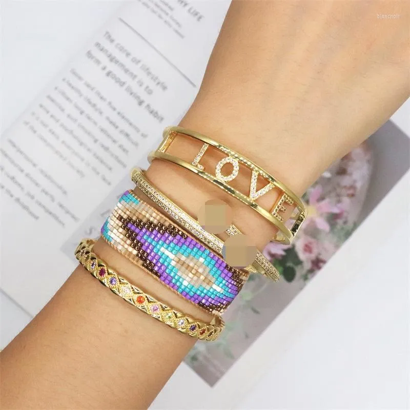 Strand ZHONGVI Fashion Multicolor Miyuki Set Japanese Beads High Quality Love Heart Bracelet Hand-Woven Beaded Ladies Jewelry