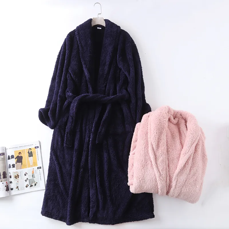 Autumn Winter Maternity Lounge Sleepwear Robe Flanell Warm Bathrobe Women Pyjamas 20220926 E3