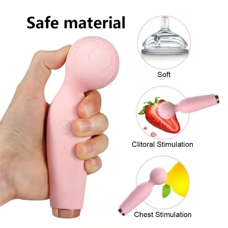 Vibratori Potente vibratore per donne Giocattoli sessuali Massaggio con bacchetta magica a 10 velocità Massaggio USB punto G con bastone AV_voghion.com