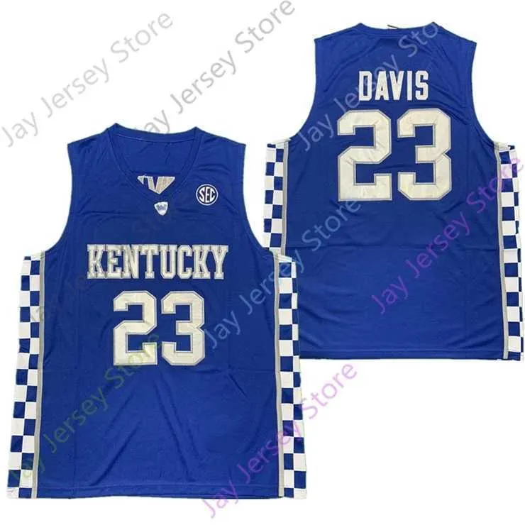 Mitch 2020 Nowy NCAA Kentucky Wildcats koszulki 23 Davis College Basketball Jersey Size Młodzież dla dorosłych