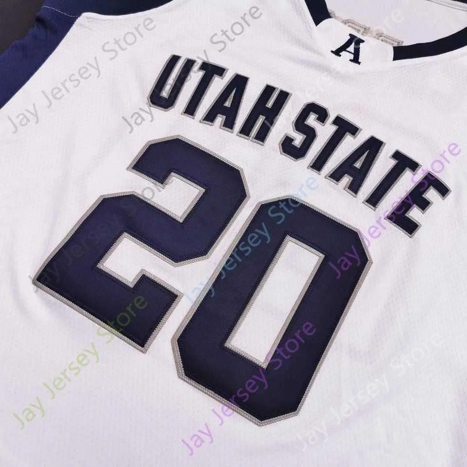 2020 New NCAA Utah Utes Jerseys 20 Carroll College Basketball Jersey White Size Youth Adult All Stitched