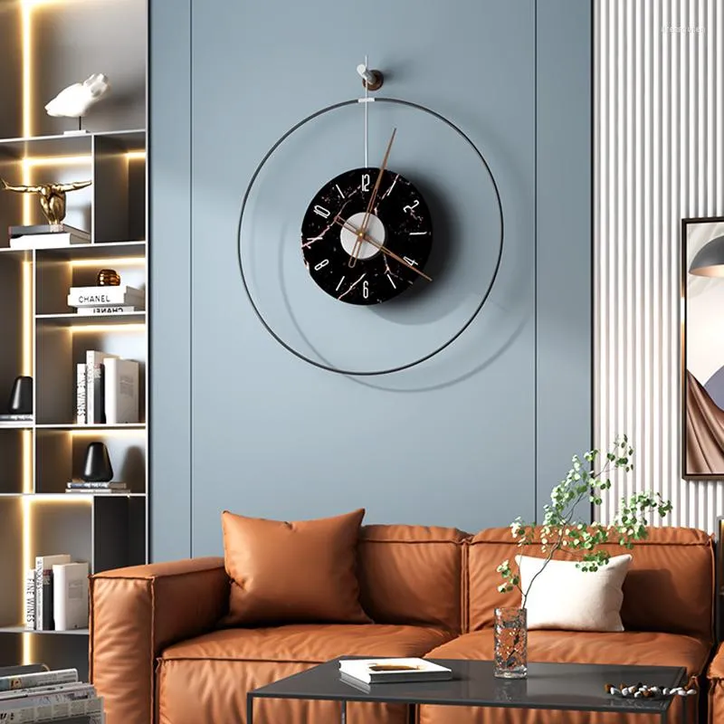 Zegary ścienne Cround Kitchen Clock Black Metal Nowoczesne stylowe biuro