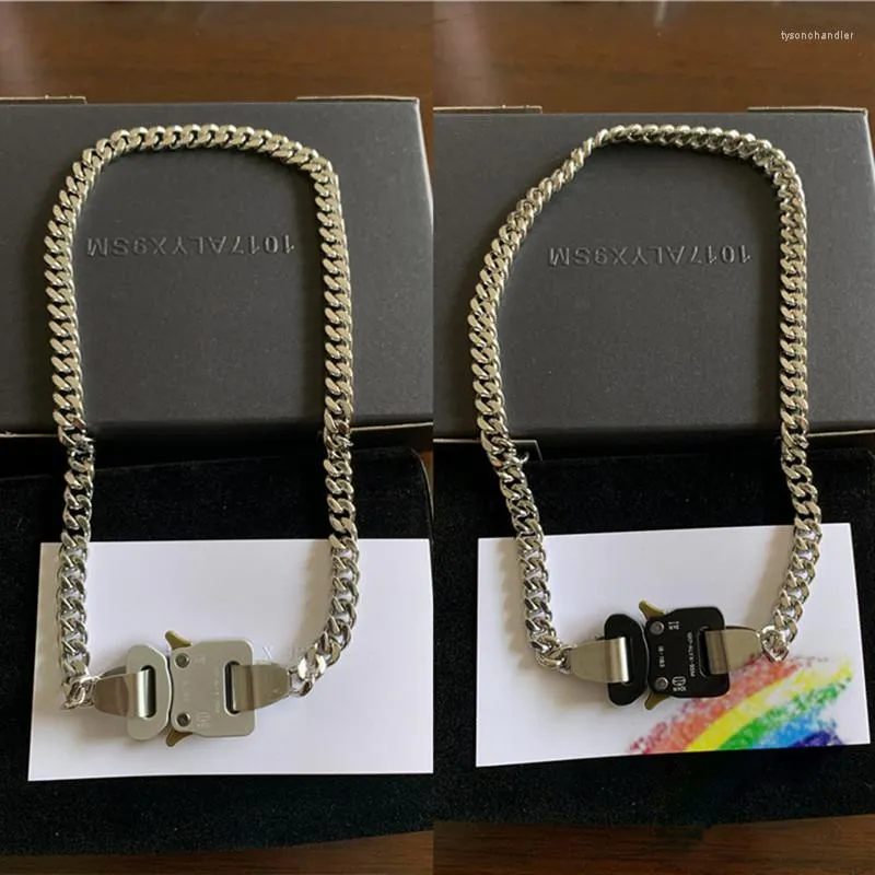 Hänge Halsband ALYX Hero Chain Halsband Herr Dam Högkvalitativ Titan Metall Spänne 1017 9SM Länktillbehör