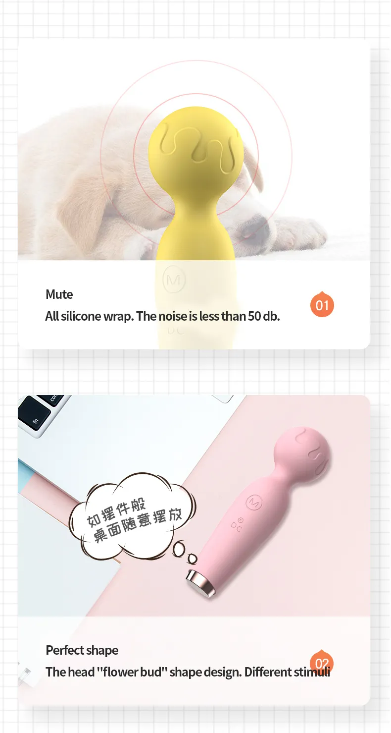 Vibratori Potente vibratore per donne Giocattoli sessuali Massaggio con bacchetta magica a 10 velocità Massaggio USB punto G con bastone AV_voghion.com