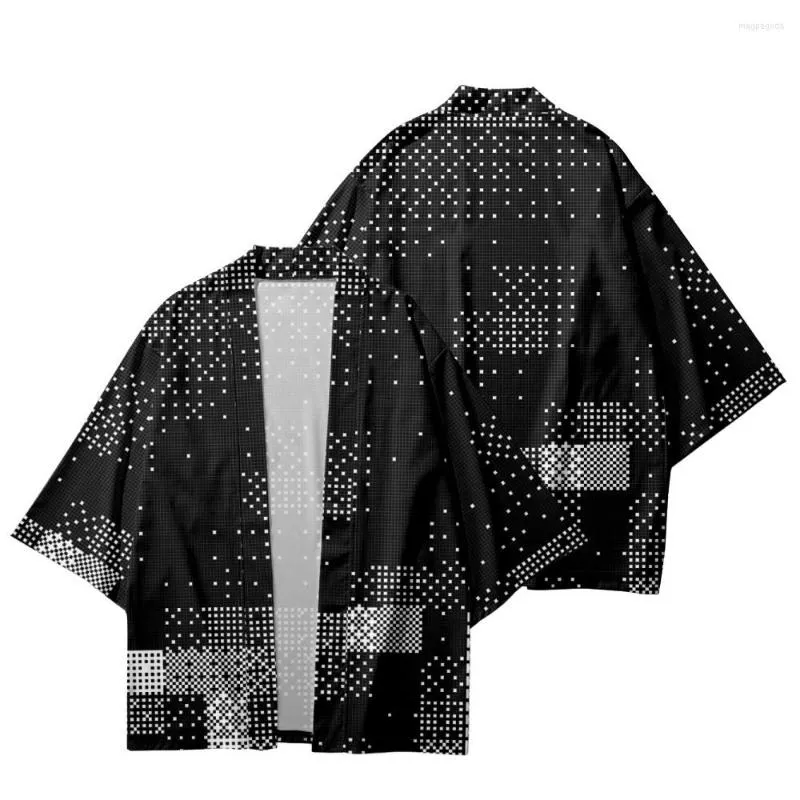 Abbigliamento etnico Plaid estivo stampato Pantaloncini Kimono tradizionali giapponesi Haori Donna Uomo Cardigan streetwear asiatico Yukata Samurai