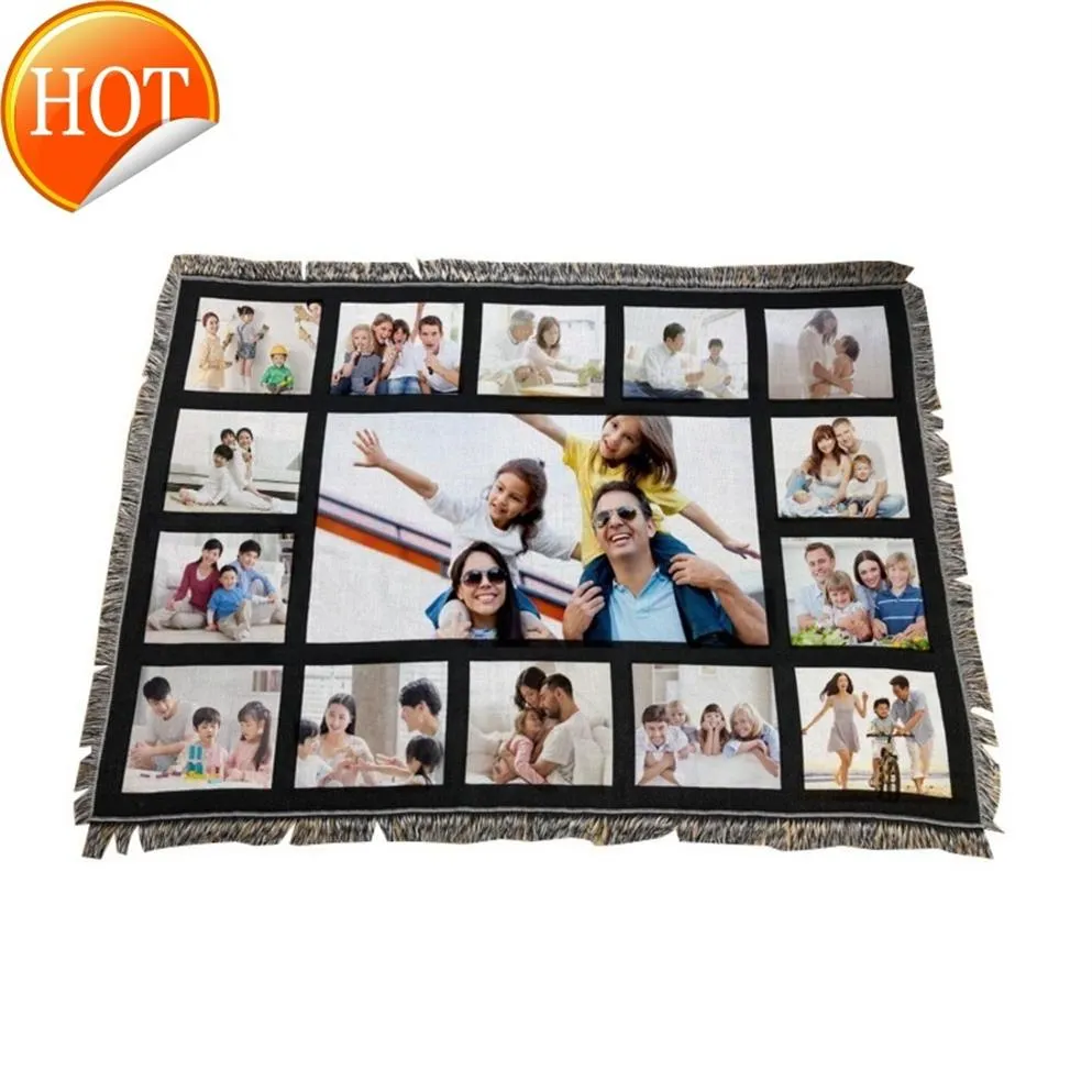 9 DHL penels blankets Sublimation blanks Throw Blanket Heat Press blanket with tassels heart moon shapes Baby Printed 125 1502787