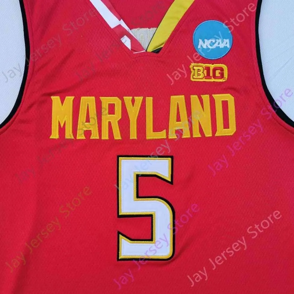 2020 New NCAA Maryland Terrapins Stats Jerseys 5 Eric Ayala College Basketball Jersey Size Youth Adult All Stitched