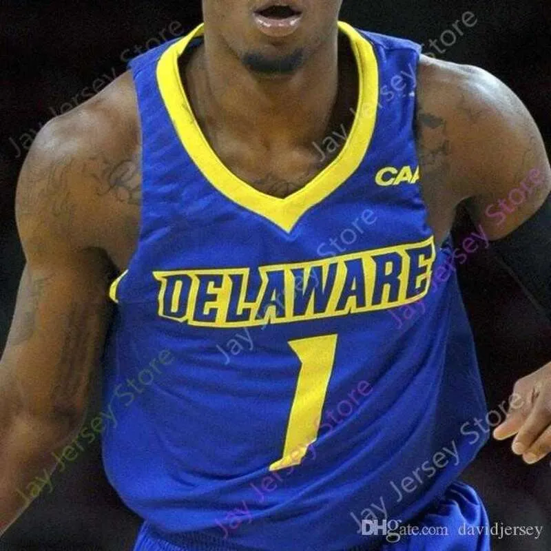 2020 Delaware Blue Hens Basketball Jersey NCAA College Nate Darling Ryan Allen Justyn Mutts Kevin Anderson Collin Goss Aleks Novakovich