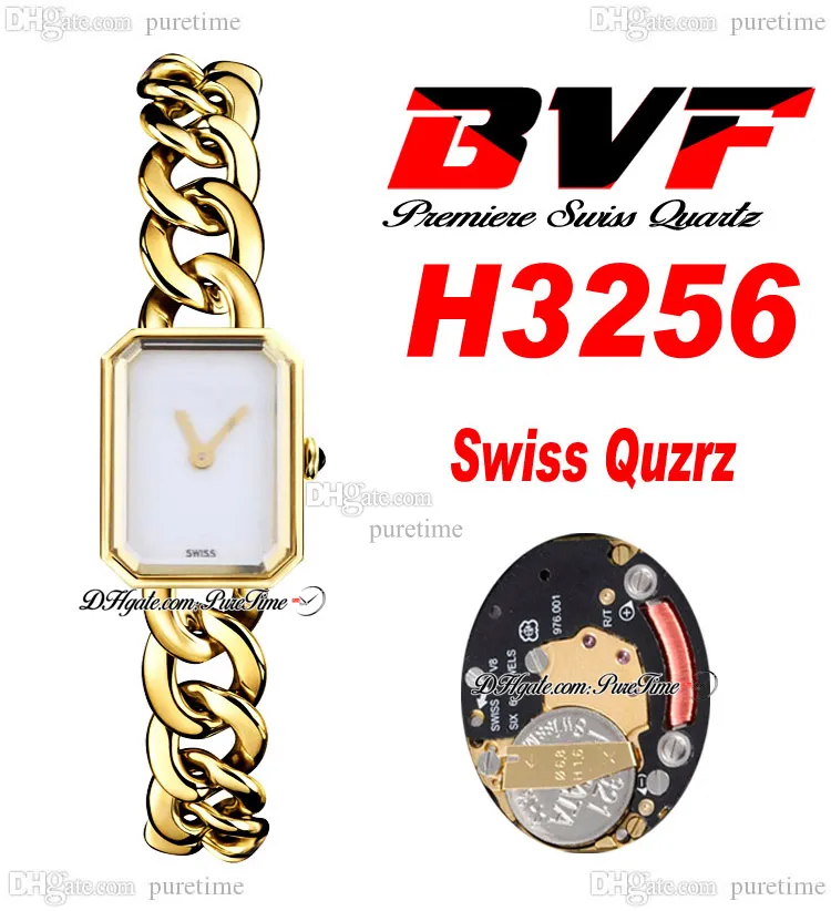 BVF Premiere H3256 Orologio svizzero ETA al quarzo Ladeise in oro giallo 18 carati Quadrante MOP Bracciale in acciaio inossidabile Super Edition Orologio da donna Puretime A1