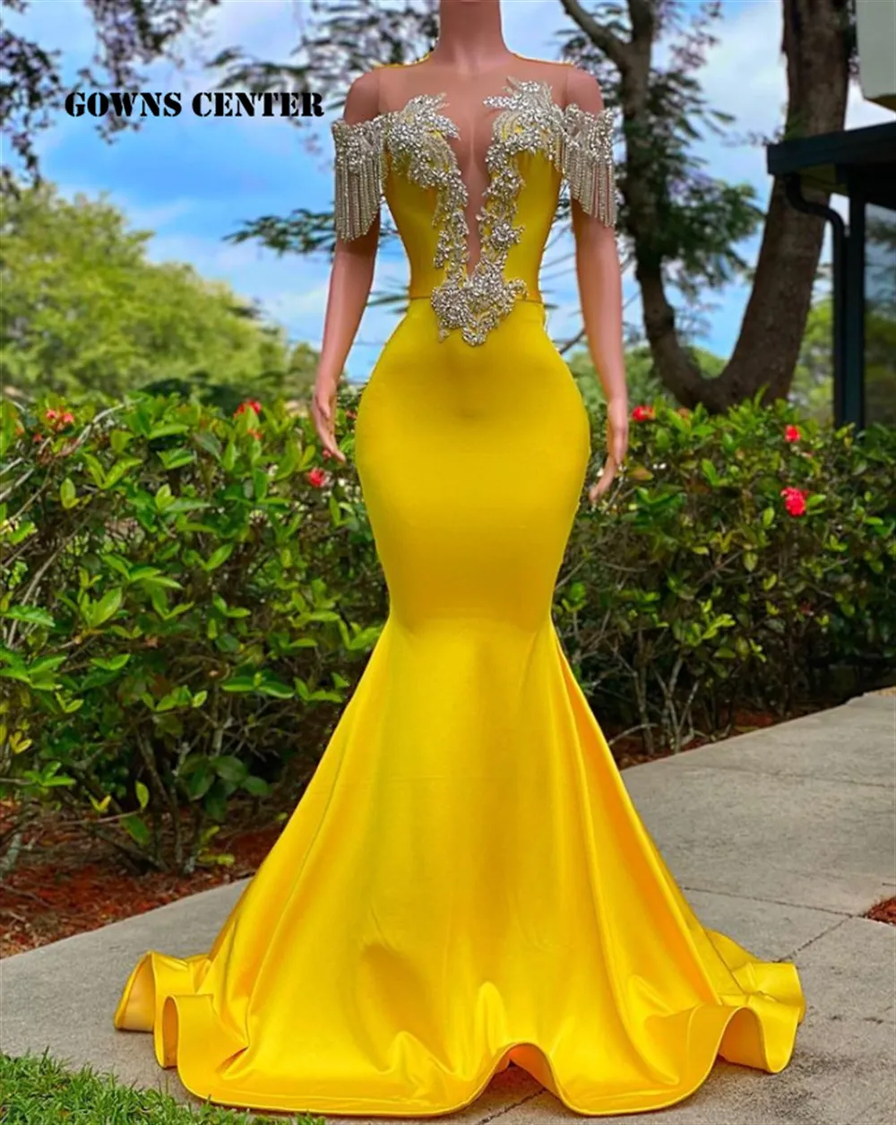 Girls yellow hot sale formal dress