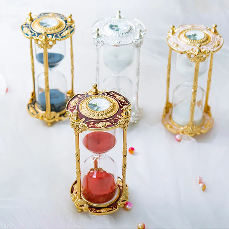 Домашний декор Винтажный металлический стекло 15 минут часовые таймер, используемый для домашнего украшения кухонная свадьба День святого Валентина подарки