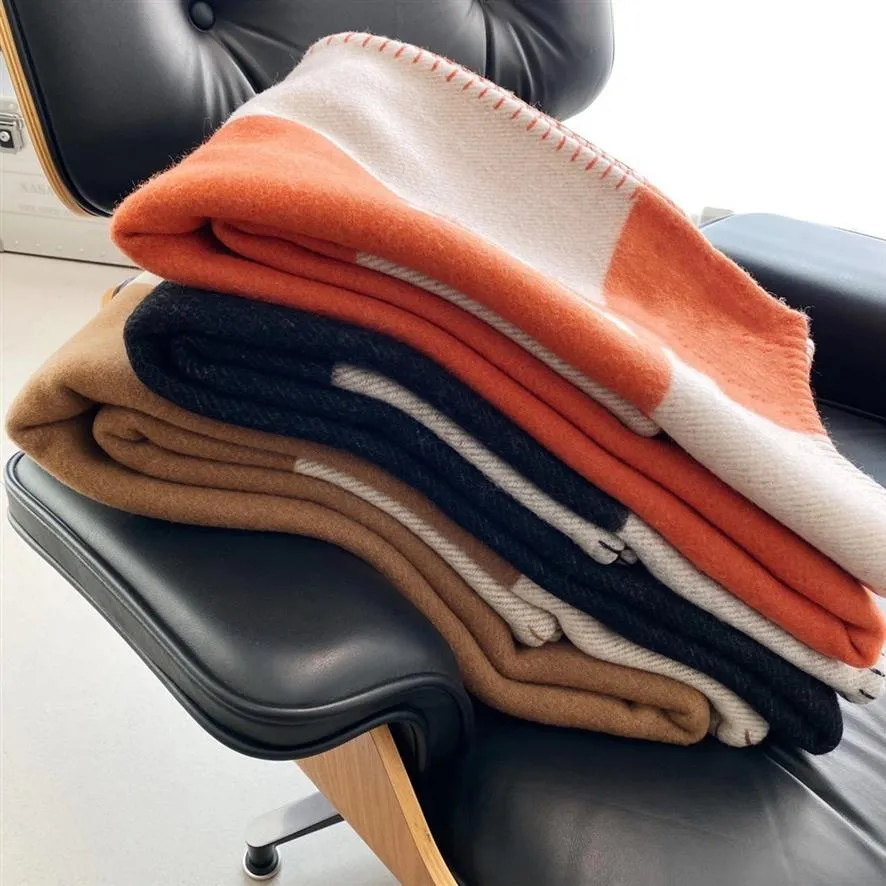 Thick Bed Sofa good quailty blanket TOP Selling beige orange black red gray navy Big Size 145 175cm Wool2295