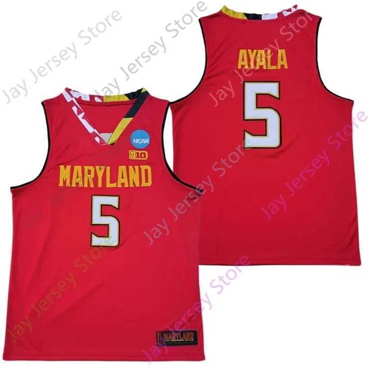 Mitch 2020 Новый NCAA Maryland Terrapins Stat Jerseys 5 Эрик Айала колледж Баскетбол Джерси размер молодежи взрослые все сшиты