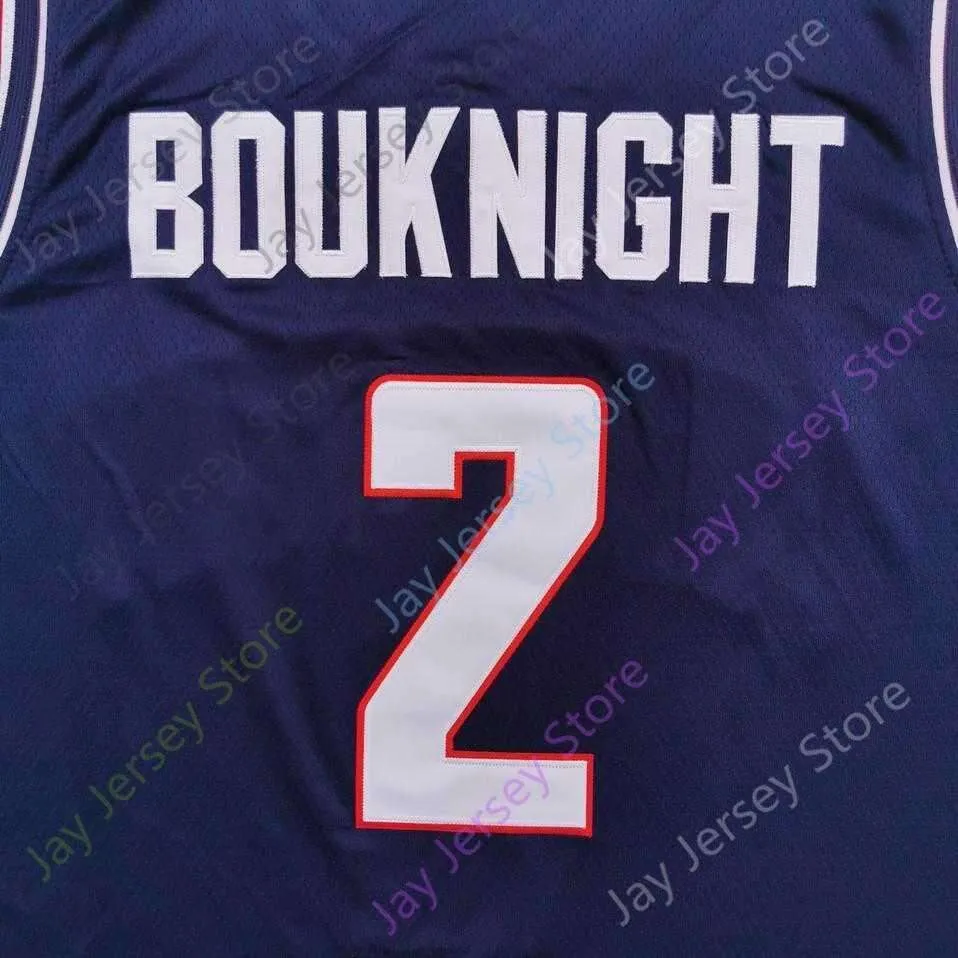 2020 New NCAA Connecticut UConn Huskies Jerseys 2 James Bouknight College Basketball Jersey Navy Size Youth Adult