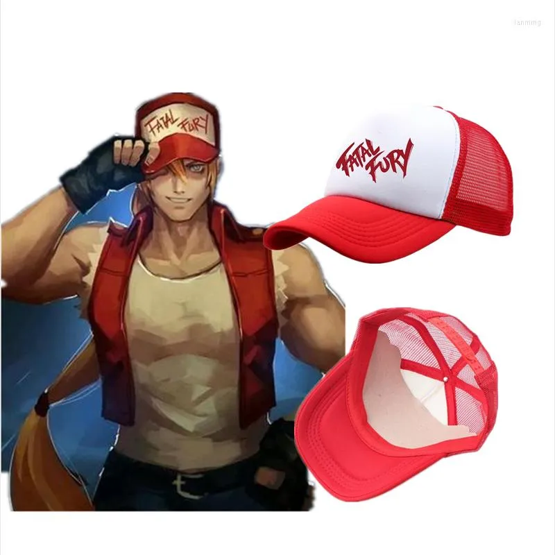 Party Masks Game KOF Terry Bogard Coser Boxer King of Fighters Fatal Fury Baseball Cap Cosplay Prop Verstelbare hoed Sportcadeau