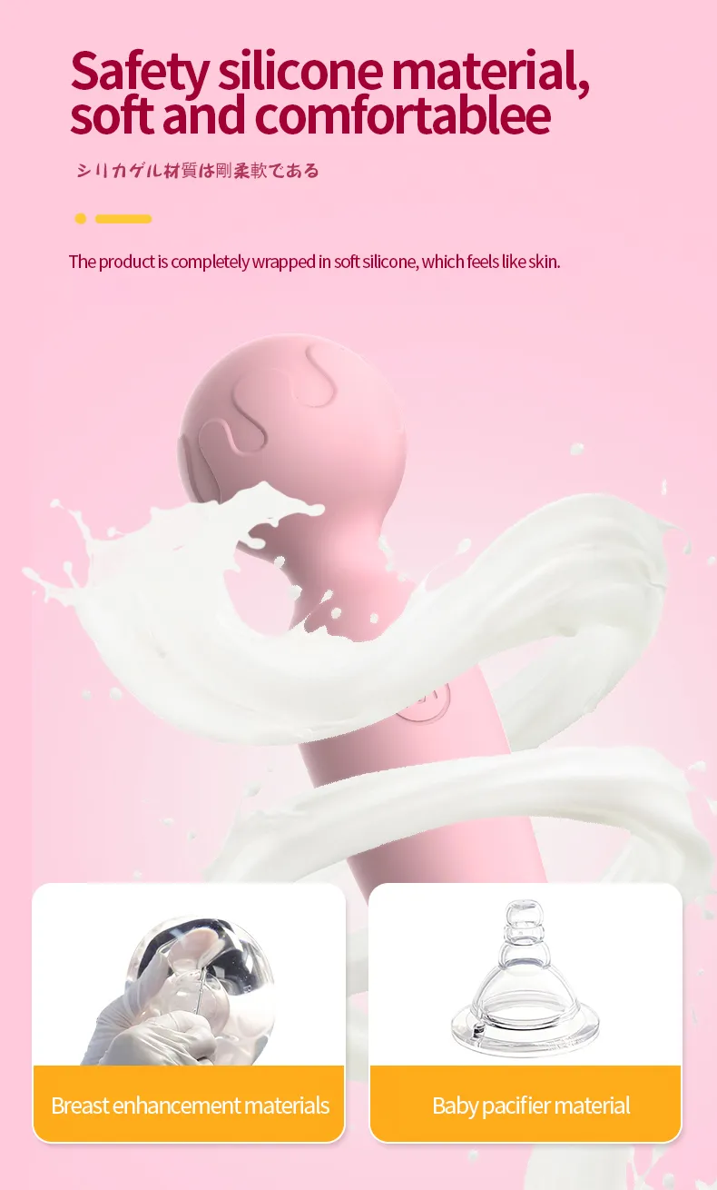 Vibratori Potente vibratore per donne Giocattoli sessuali Massaggio con bacchetta magica a 10 velocità Massaggio USB punto G con bastone AV_voghion.com