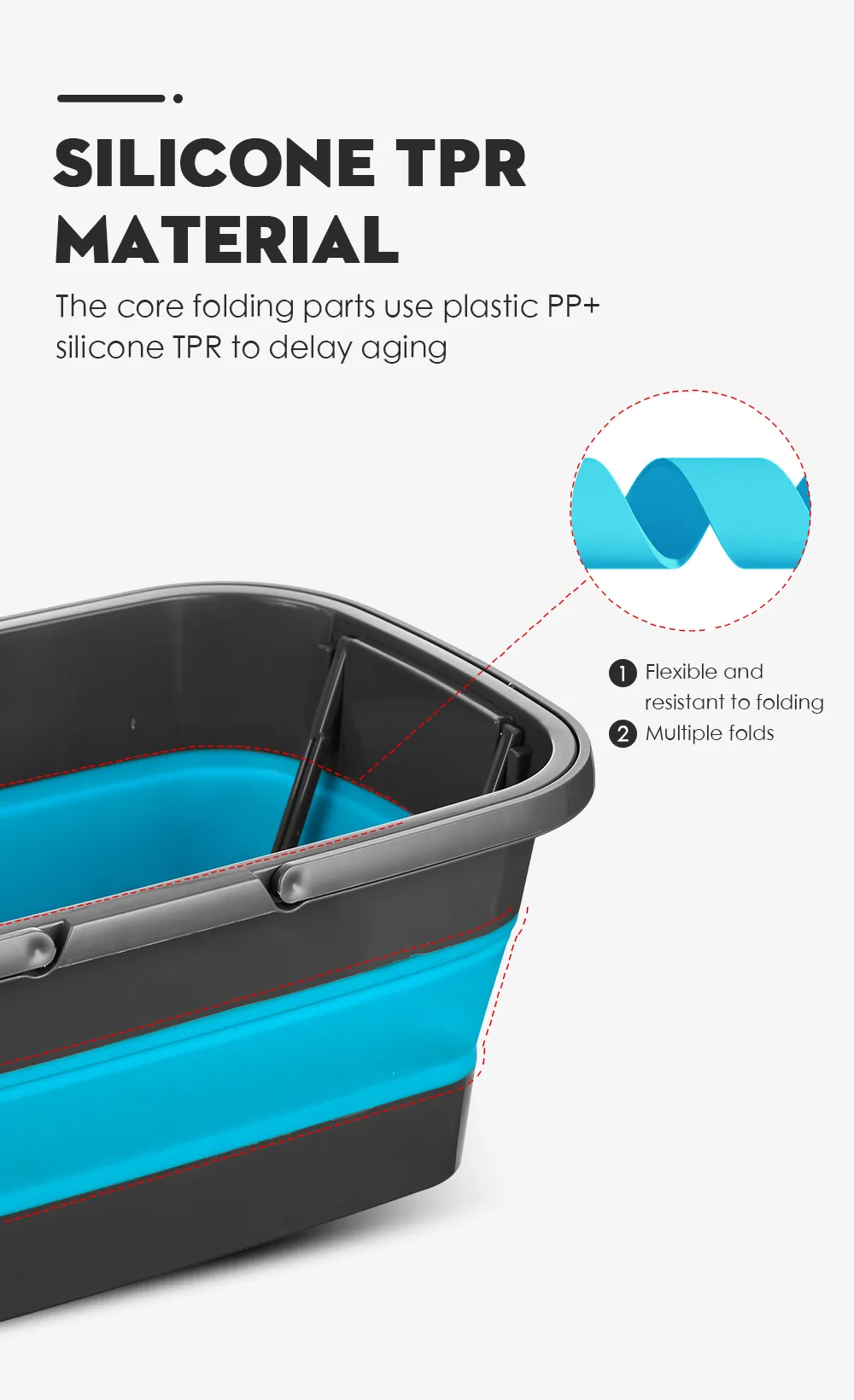 Portable Foldable Bucket Solid Basin Tourism Outdoor Clean Bucket Fishing  Promotion Camping Car Wash Mop Folding Bucket Outdoor