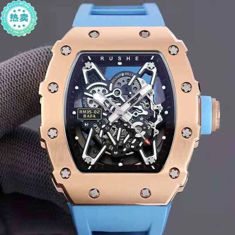 Horloges Polshorloge Ontwerper Luxe Mens Mechanica Horloge Richa Milles Polshorloge Heren Mechanisch Volautomatisch Geïmporteerd Uurwerk Wijnbar 03D5