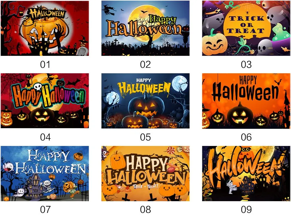 Halloween Banner Background Flags 90x150cm Horror Theme Party Decorations Lantern Pumpkin House Flag 37 Styles DHL Ship CPA4451