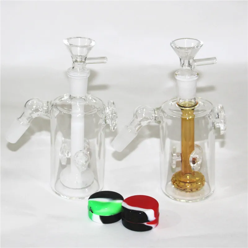 Catcher de cinzas para cachimbo de vidro Bong 14mm 45 graus Clear fêmea de cinzas de cinzas para fumar tubos de água plataformas de petróleo