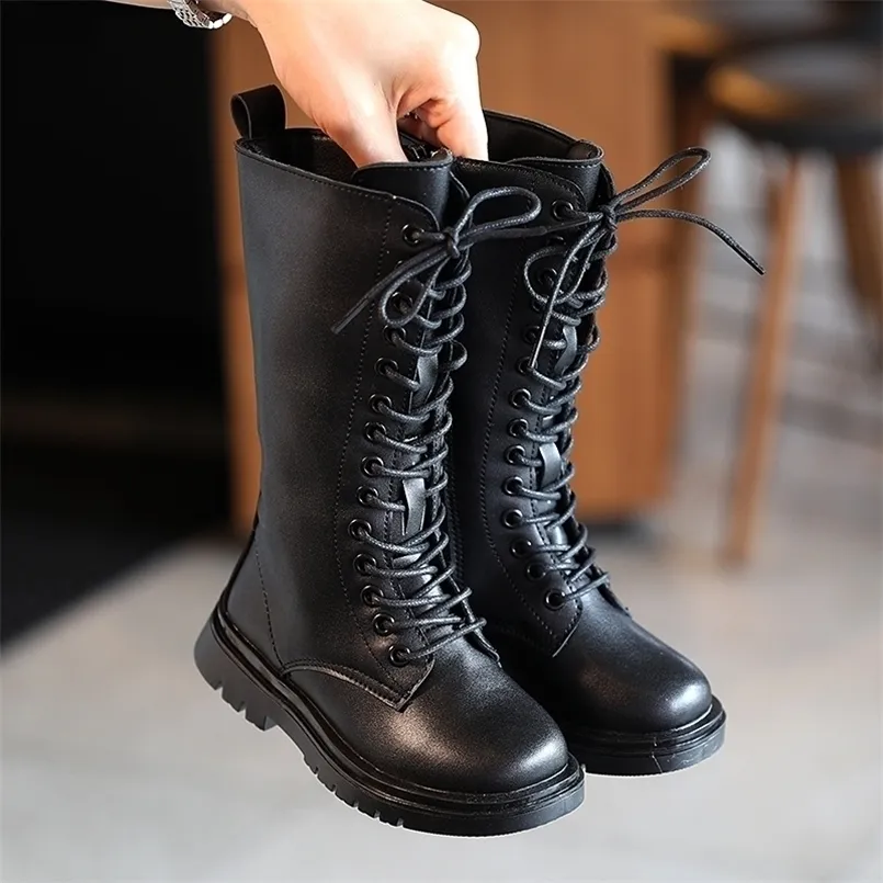 Boots Fashion Children for Boys Girls High Kids Autumn Winter European Style Motorproof 2737 Ins 220924