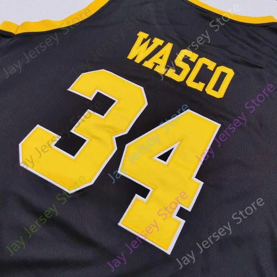 2020 New NCAA UMBC Retrievers Jerseys 34 Wasco College Basketball Jersey Black Size Youth Adult All Stitched Embroidery