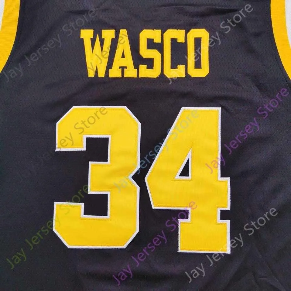 2020 New NCAA UMBC Retrievers Jerseys 34 Wasco College Basketball Jersey Black Size Youth Adult All Stitched Embroidery