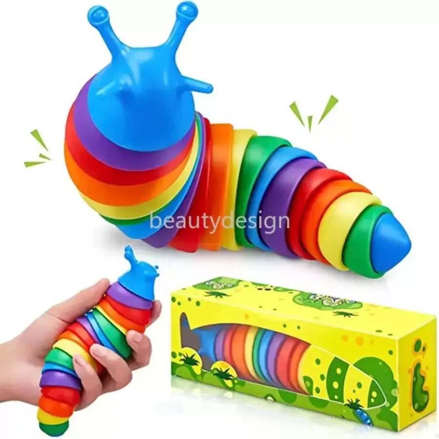 Flexible 3D Slug Fidget Toy 2023 New Release For All Ages Relieves