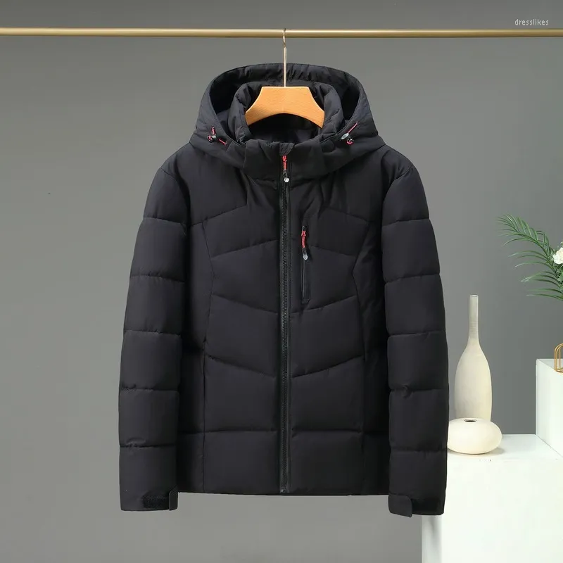 Мужские вниз 2022 бренд Winter Parkas Men Man Fashion Winder Wind -Prolenge Local Jacket Snow Hoat Осень изумной капюшона