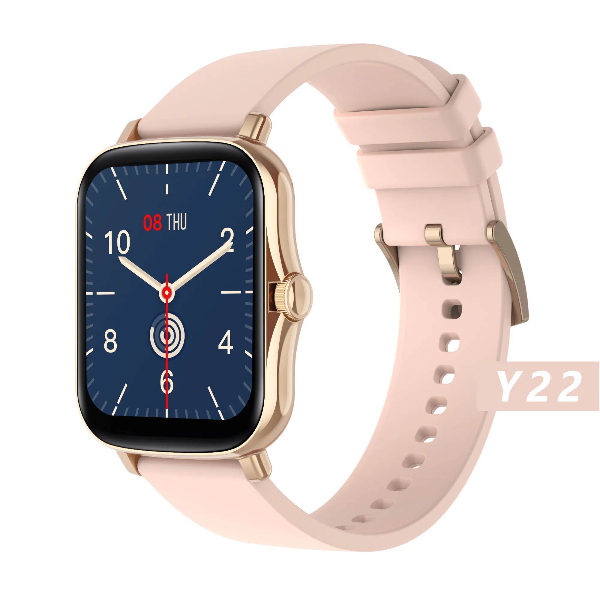 Y22 Smart Watch 1,72 -Zoll Voll -Touchs -Bildschirm Bt Call Fitness Herzfrequenz Blutdruckmonitor Custom Tapete für Android iOS