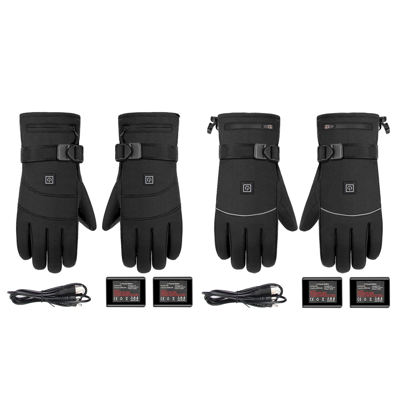 Elektrische wiederaufladbare erhitzte Motorradhandschuhe Winter im Außensäulen -Touchscreen -Handschuh für Ski -Motorrad -Wanderaufstieg
