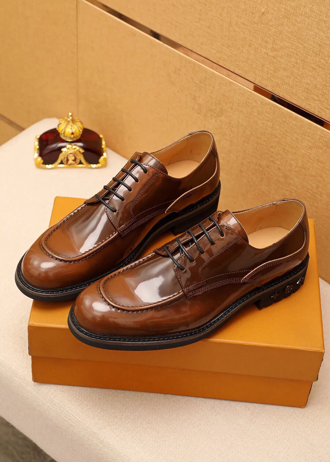 Chaussures habillées de marque pour hommes, en cuir véritable, chaussures plates formelles de mariage, faites à la main, mocassins confortables et décontractés, taille 38-45