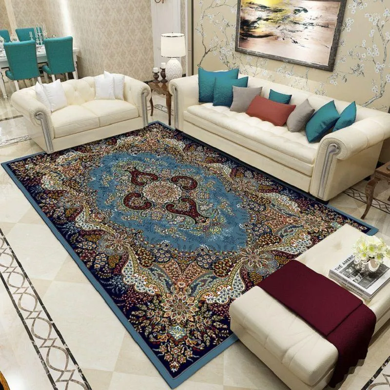 Alfombras persas para decoración de habitación, tapete lavable para puerta  de entrada de sala de estar
