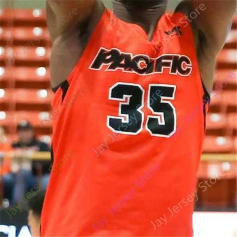 Custom 2020 Pacific Tigers Basketball Jersey NCAA College Michael Olowokandi Jahlil Tripp Justin Moore Gary Chivichyan Amari McCray Jenkins