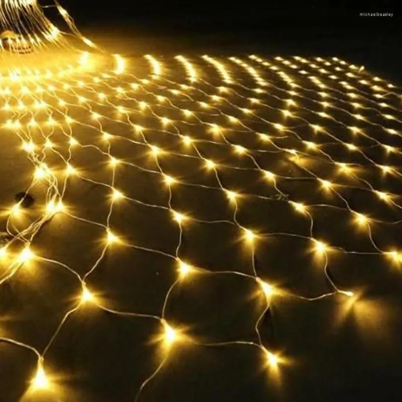 Cordes BEIAIDI 2x2M 3x2M 6x4M Noël LED Mesh Net Fée Chaîne Lumière Extérieure Jardin Fenêtre Rideau De Mariage Guirlande De Vacances