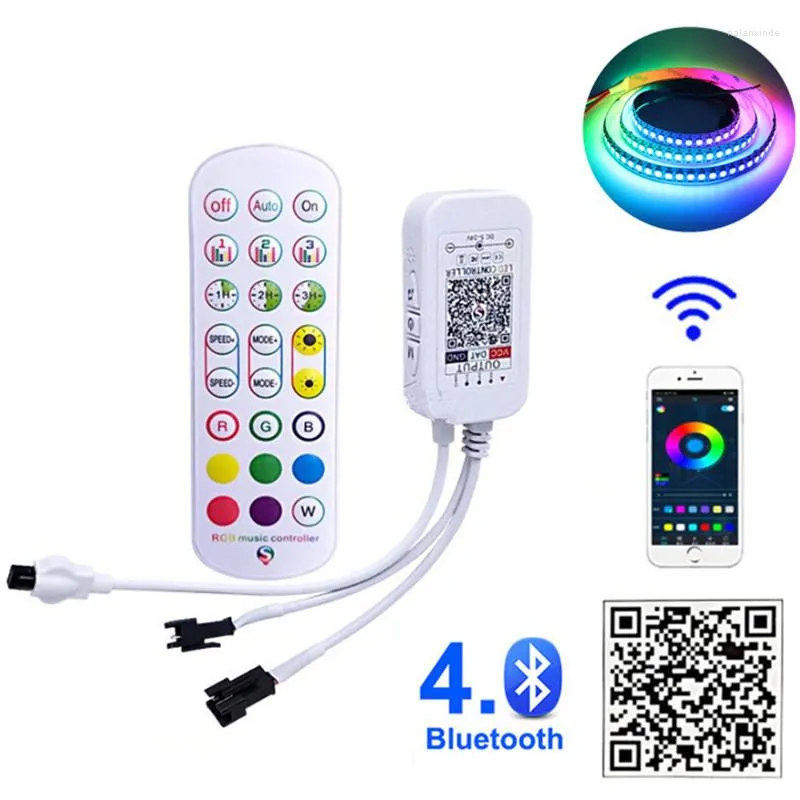 Kontrolery WS2812b Bluetooth Music Control DC5-24V 24Key IR Pilot Controller dla WS2811 SK6812 LED Light