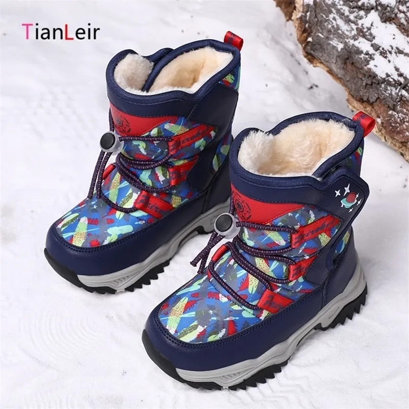 Stivali invernali per bambini per ragazzi Scarpe da neve per bambini Moda comode Tenere al caldo Bambino Chaussure Enfant 220924