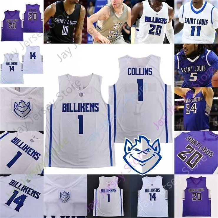 Mitch 2021 Billikens Basketball Jersey NCAA College Goodwin Gibson Jimerson Perkins Jacobs Yuri Collins Thatch Jr. Bell Jr.