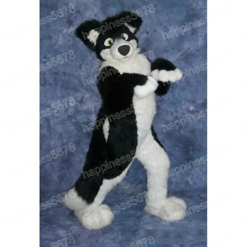 Prestazioni Husky Dog Mascot Costumes Personaggio dei cartoni animati Outfit Suit Carnevale Unisex Adulti Taglia Halloween Christmas Fancy Party Abiti da carnevale