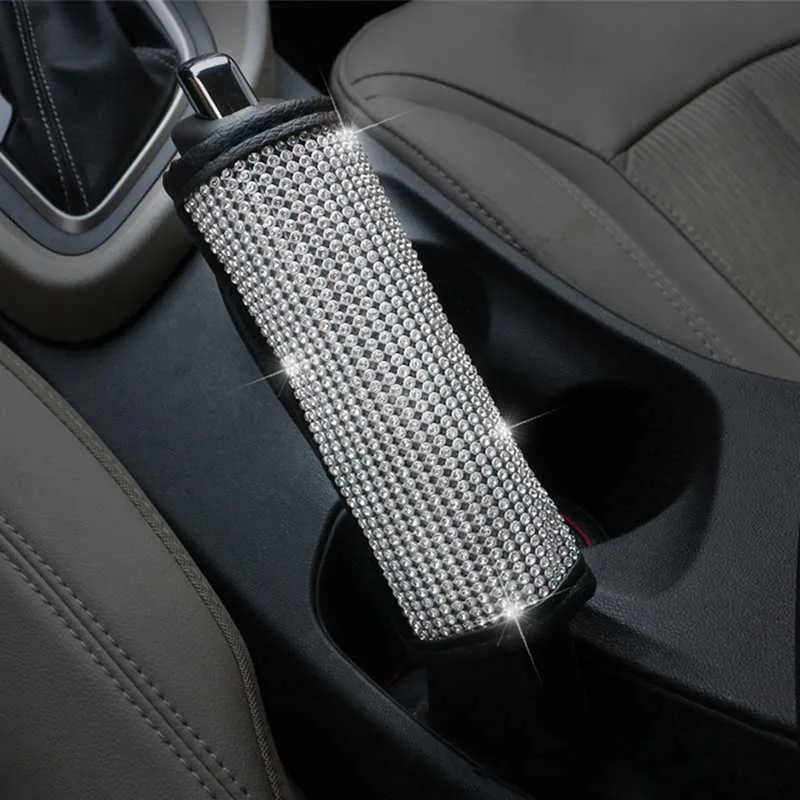 Nuevo protector para volante de coche Bing Crystal, hombreras, palanca de cambios, cubiertas de freno de mano, juego de accesorios de Interior de coche