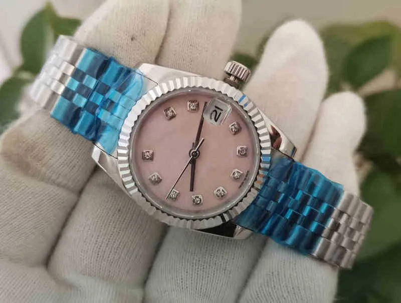 Süper Top Olmalı Yüksek Kaliteli Kol saatleri Safir 31mm Elmas Pembe Kadran 116610 Asya 2813 Mekanik Otomatik Bayanlar Kadınları İzle